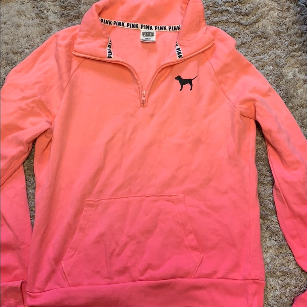 Pink Ombré Half-zip Sweatshirt